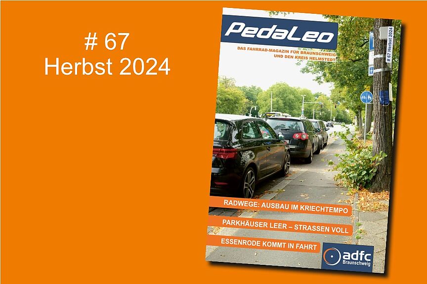 Titel PedaLeo 67 Das Bild zeigt die Titelseite der Pedaleo-Ausgabe 67, Herbst 2024
