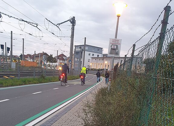 Birkenauer Straße mit Rad- und Fußverkehr Birkenauer Straße mit Rad- und Fußverkehr