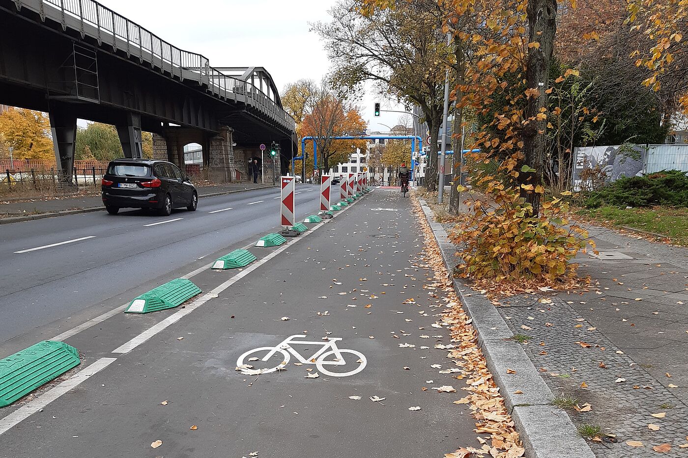 Fahrradstreifen am Schöneberger Ufer in Berlin Vorbilder