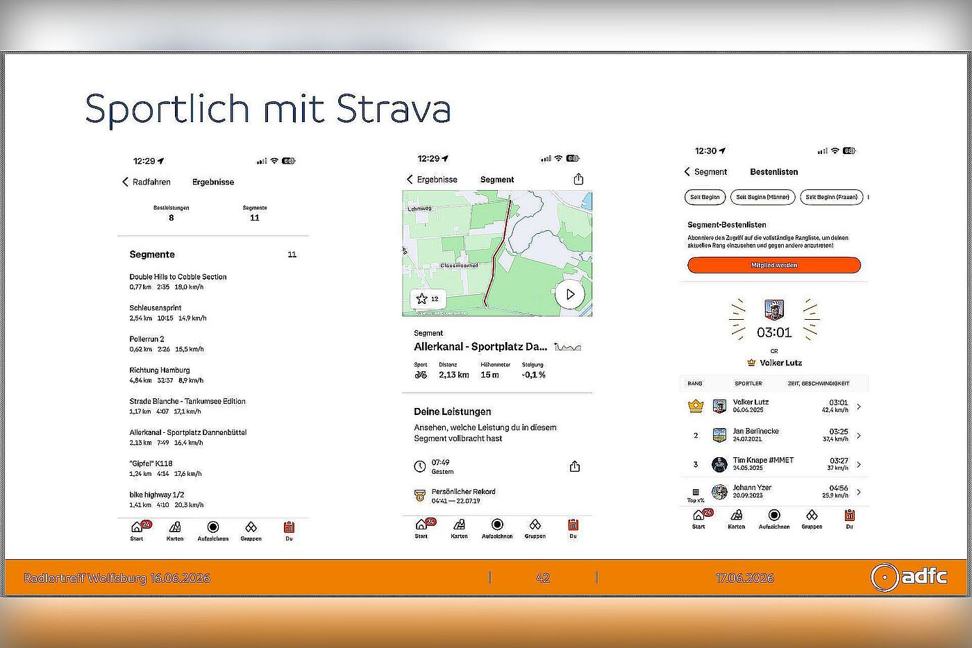 Folie: Sportlich mit Strava