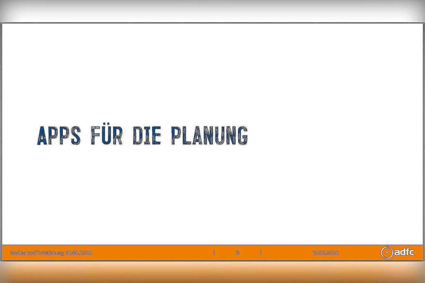 Folie: Apps für die Planung